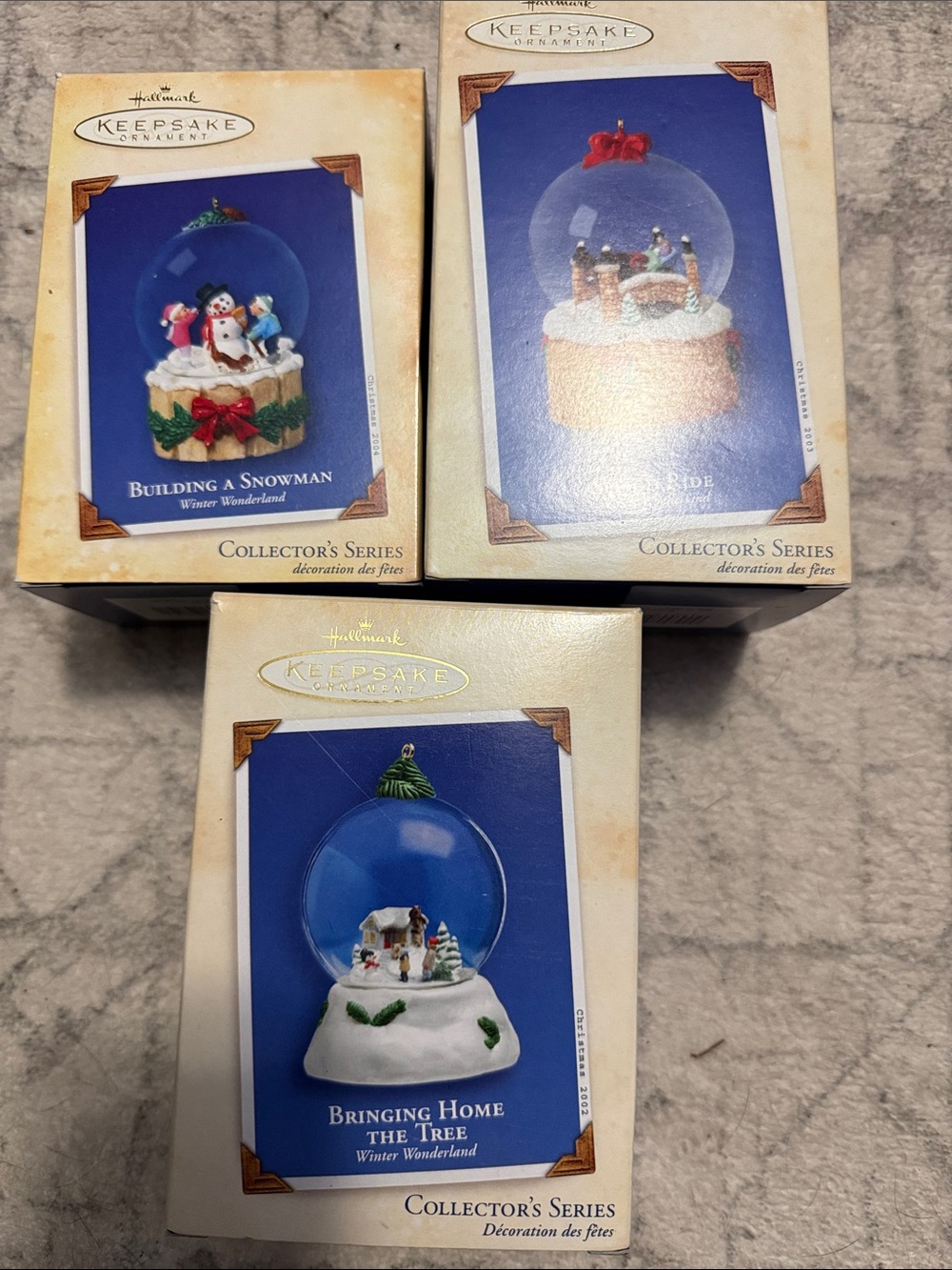 Assorted Hallmark Keepsake Snowglobe Ornaments